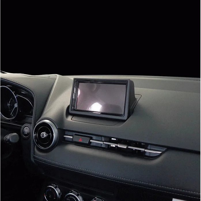 InCarTec 50-409 Mazda Double Din (Single Chassis) Car Radio Fascia Adapter (MATT BLACK)
