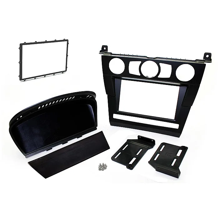 InCarTec 50-576 BMW 5 Series Pre LCI Double Din Car Audio Fascia Panel (MATT BLACK)