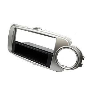 InCarTec 50-624/1 Toyota Yaris (2017-2020) Single Din Car Audio Fascia Adaptor Panel (SILVER)