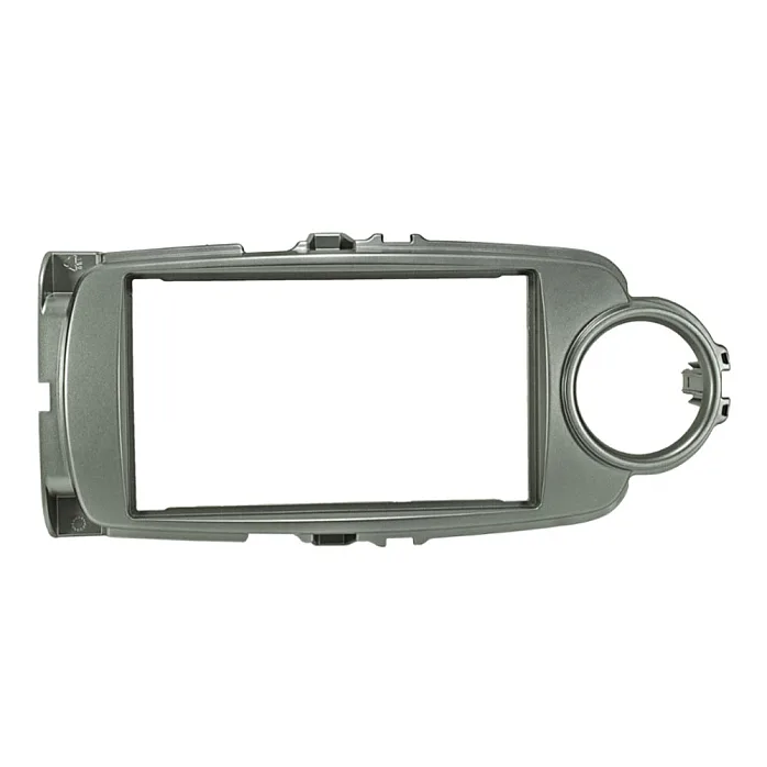 InCarTec 50-624/1-D Toyota Yaris (2012-2020) Double Din Car Fascia Adaptor Panel and Cage Kit (SILVER)