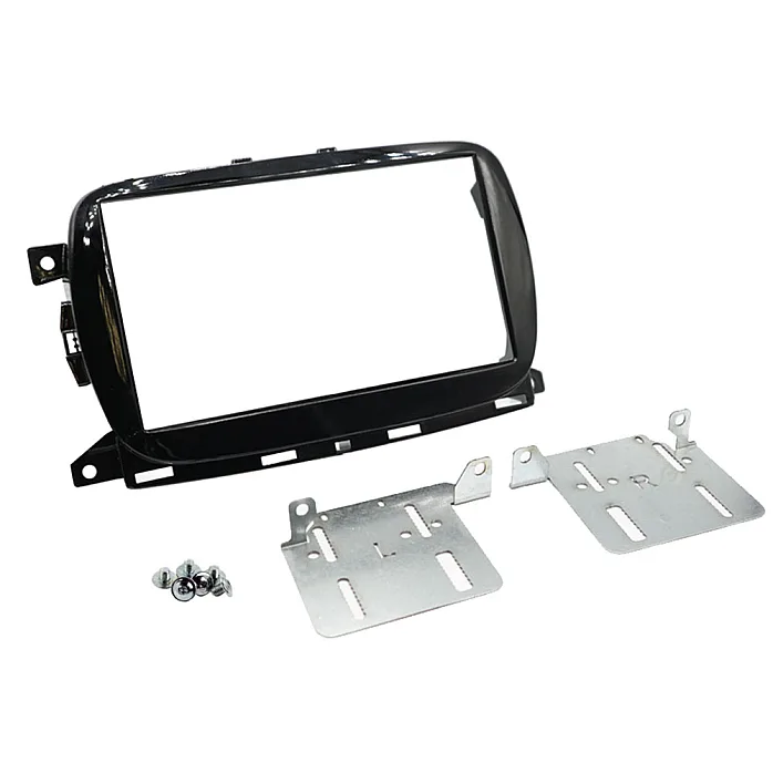 InCarTec 50-625 Fiat 500 Uconnect 5" Double Din Radio Fascia (GLOSS BLACK)