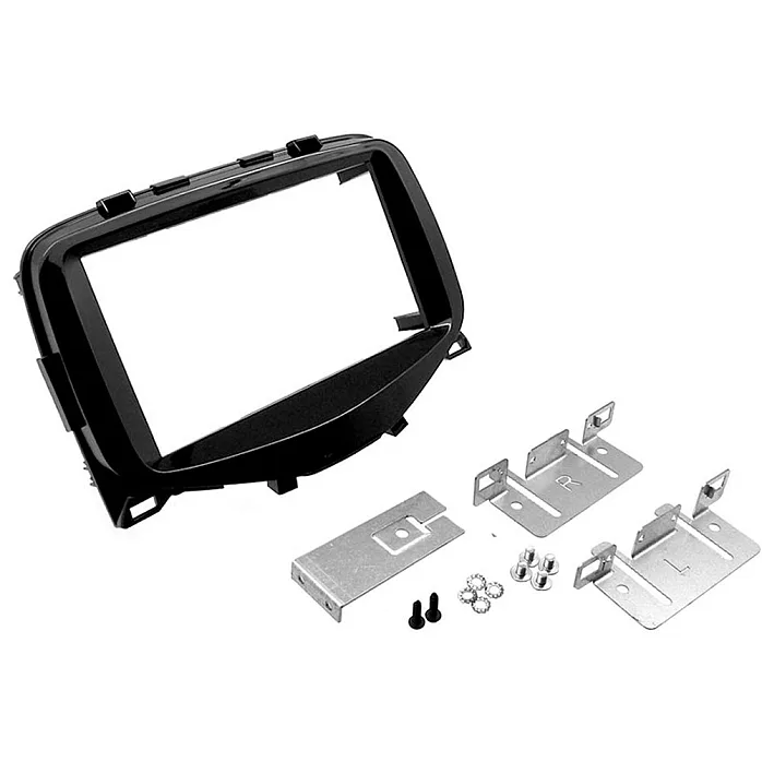 InCarTec 50-650 Peugeot 108 2014 - 2021 Double Din Car Stereo Fascia Adapter (Piano Black)