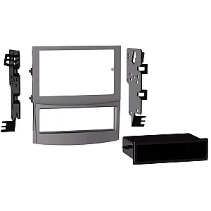 InCarTec 50-647 Subaru Outback, Legacy Double Din Car Audio Fascia Silver (WITH FACTORY NAV)