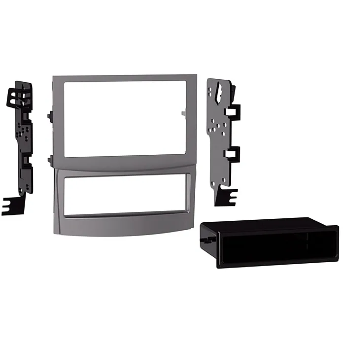 InCarTec 50-647 Subaru Outback, Legacy Double Din Car Audio Fascia Silver (WITH FACTORY NAV)