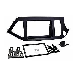 InCarTec 50-655 Kia Picanto Double Din Car Audio Fascia Adaptor (MATT BLACK)