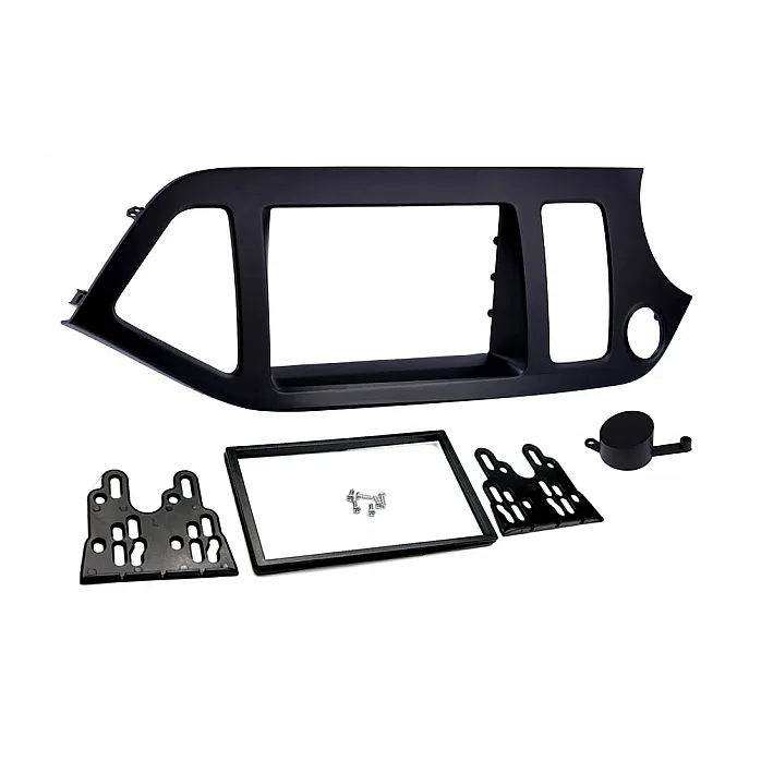 InCarTec 50-655 Kia Picanto Double Din Car Audio Fascia Adapter (MATT BLACK)