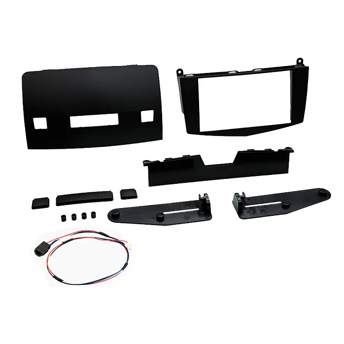 InCarTec 50-921/1 Mercedes C Class With Buttons Double Din Car Audio Fascia Panel (MATT BLACK)