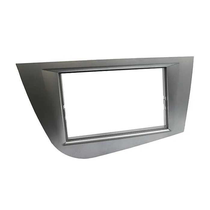 InCarTec 50-684/4 Seat Leon Mk2 (2005-2012) Double Din Car Audio Fascia Adaptor Panel (Bright Grey)