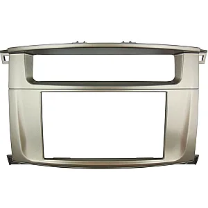 InCarTec 50-738 Toyota Land Cruiser WITHOUT OEM NAV Double Din Car Audio Fascia Adaptor (SILVER)