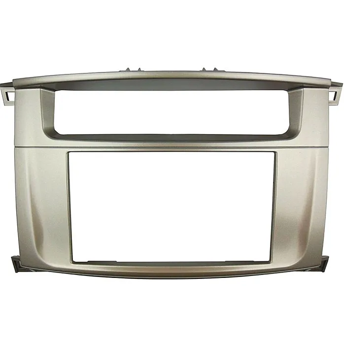 InCarTec 50-738 Toyota Land Cruiser WITHOUT OEM NAV Double Din Car Audio Fascia Adapter (SILVER)