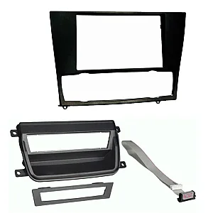 InCarTec BMW 3 Series 2006-2011 Double Din Car Radio Fascia Adaptor With Switch Relocation Kit