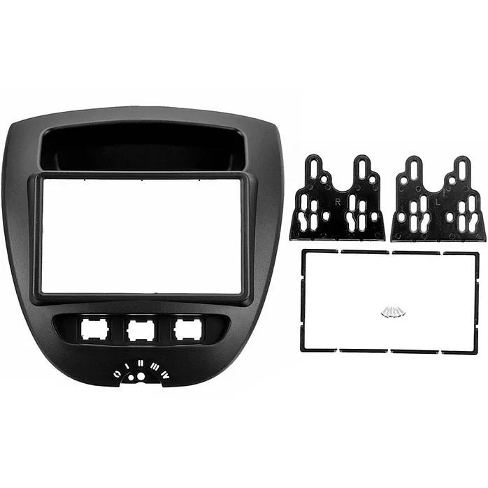 InCarTec 50-787 Citroen C1 Double Din Car Audio Fascia Adapter (MATT BLACK)