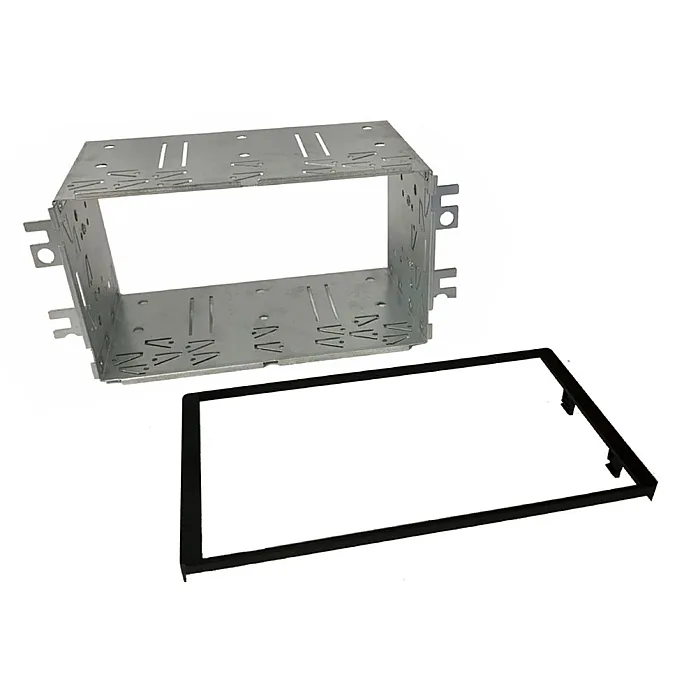 InCarTec 50-826 Kia Carens Double Din Car Audio Fascia Radio Cage Kit (MATT BLACK)