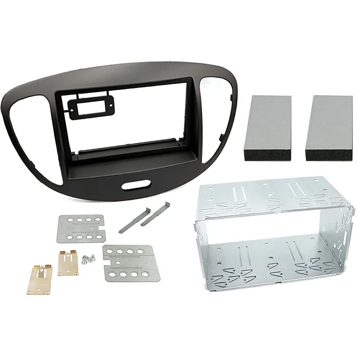 InCarTec 50-878 Hyundai i10 Double Din Fascia Adapter And Radio Cage Kit (MATT BLACK)