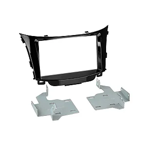 InCarTec 50-900 Hyundai i30 (2012-2017) Double Din Car Radio Fascia Adaptor Panel (PIANO BLACK)