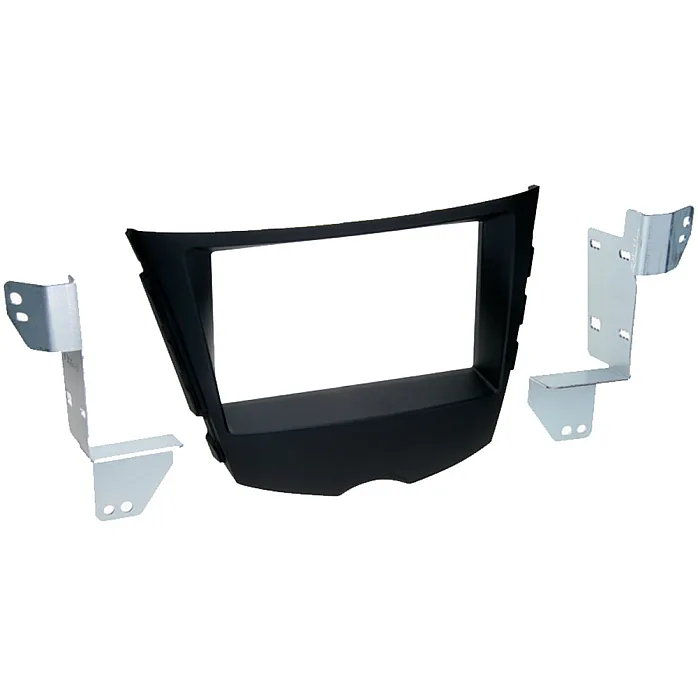 InCarTec 50-904 Hyundai Veloster MANUAL AIR CON Double Din Car Audio Fascia Adapter (MATT BLACK)