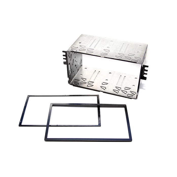 InCarTec 50-851 Kia Picanto Double Din Cage and Fascia Adapter Trim Kit (MATT BLACK)