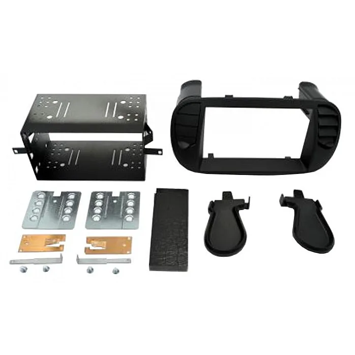 Fiat 500 2007- 2015 Matt Black Double Din Car Stereo Fascia Fitting Kit