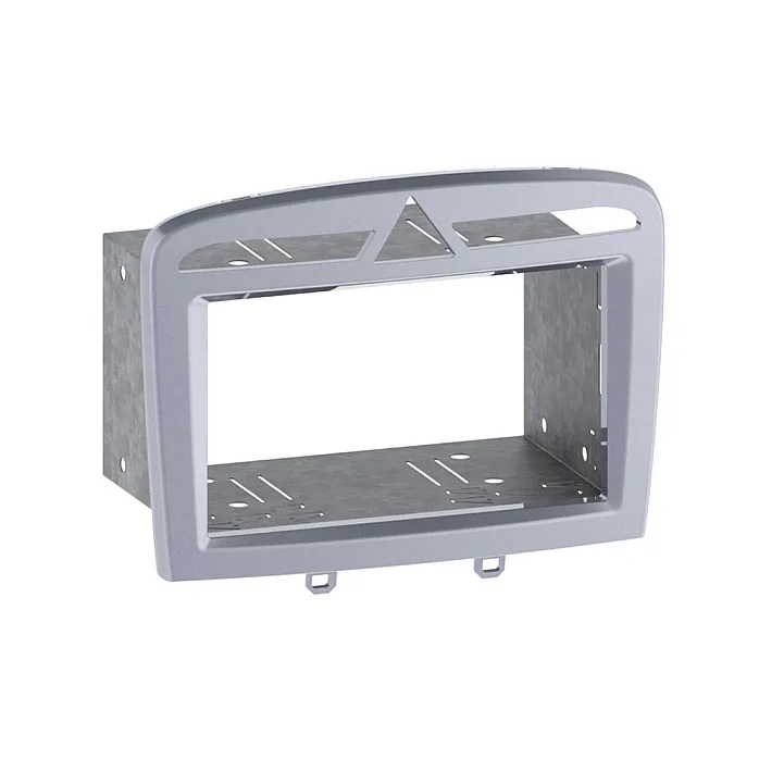 InCarTec 50-915/2 Peugeot 308, RCZ Double Din Car Fascia Adaptor Panel and Cage Kit (WARM SILVER)