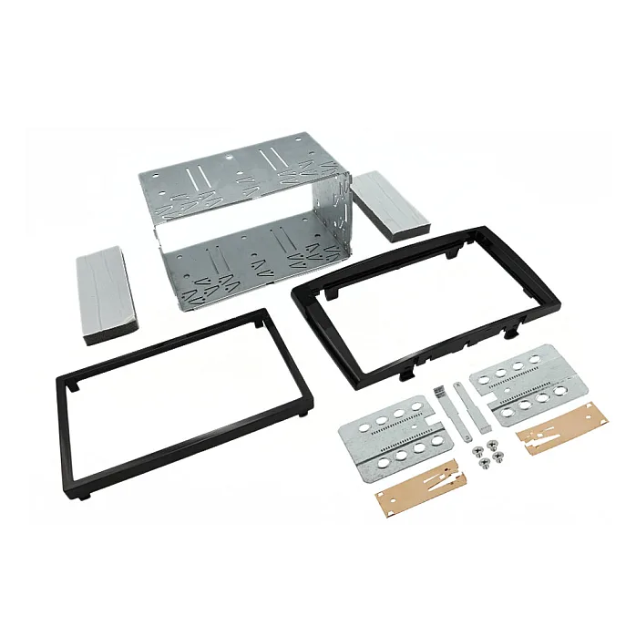 InCarTec 50-915/3 Peugeot 308, RCZ Double Din Fascia Adaptor Panel and Cage Kit (Piano Black)