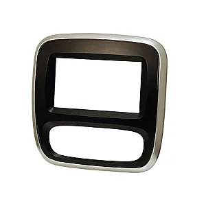 InCarTec 50-942/1 Mitsubishi Express Double Din Fascia (MATT BLACK/SILVER TRIM)