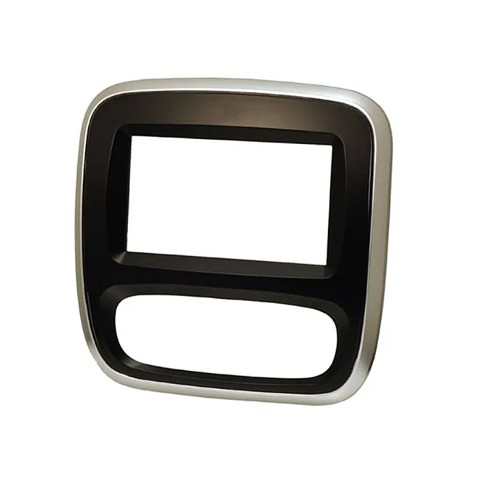InCarTec 50-942/1 Vauxhall Vivaro Double Din Fascia (MATT BLACK/SILVER TRIM)