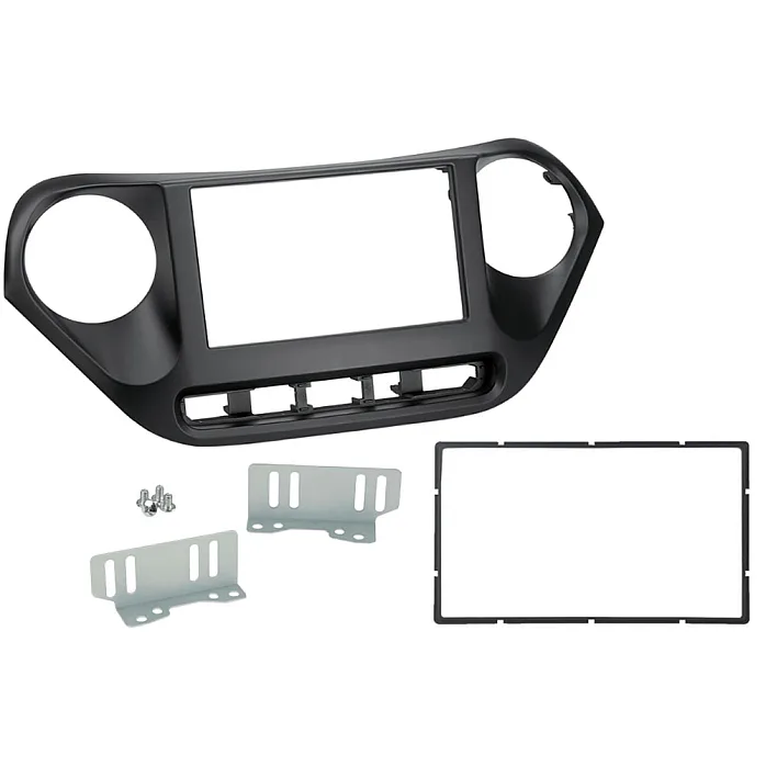 InCarTec 50-969 Hyundai i10 Double Din Car Audio Fascia Adapter Panel (MATT BLACK)
