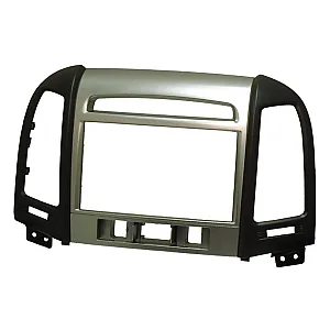 InCarTec 50-977 Hyundai Santa Fe Double Din Car Audio Fascia Adaptor (MATT BLACK/ SILVER)