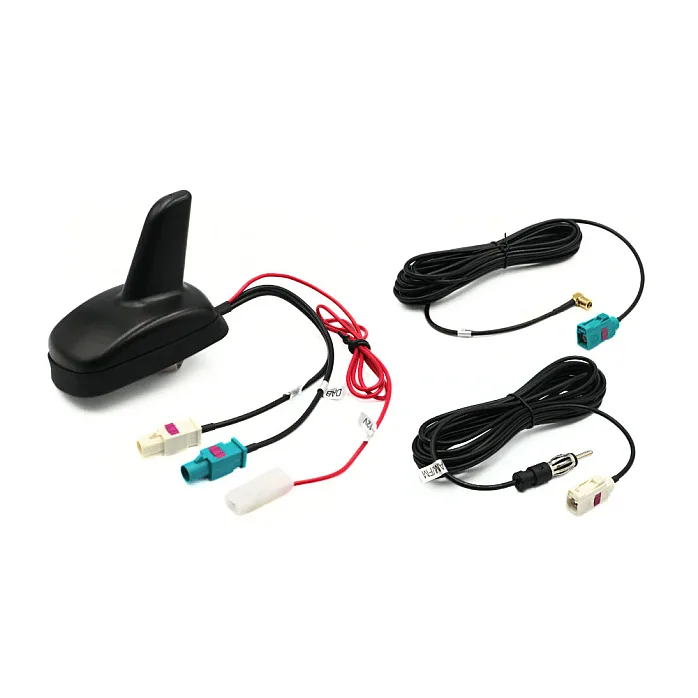 InCarTec 70-931 DAB+ / FM and AM Vehicle Roof Mount Shark Fin Aerial with 5m Cable Set