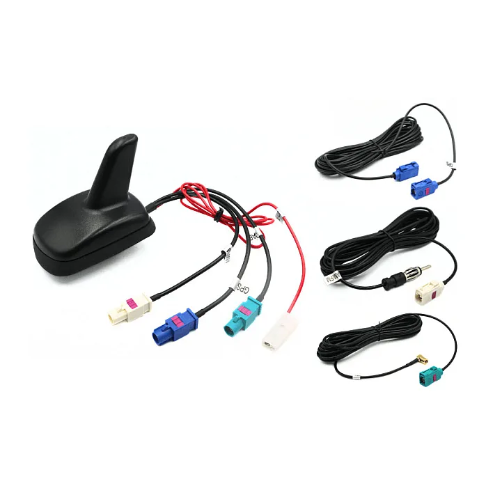 InCarTec 70-932 GPS / DAB+ / FM and AM vehicle Roof Mount Shark Fin Aerial with 5m Cable Set