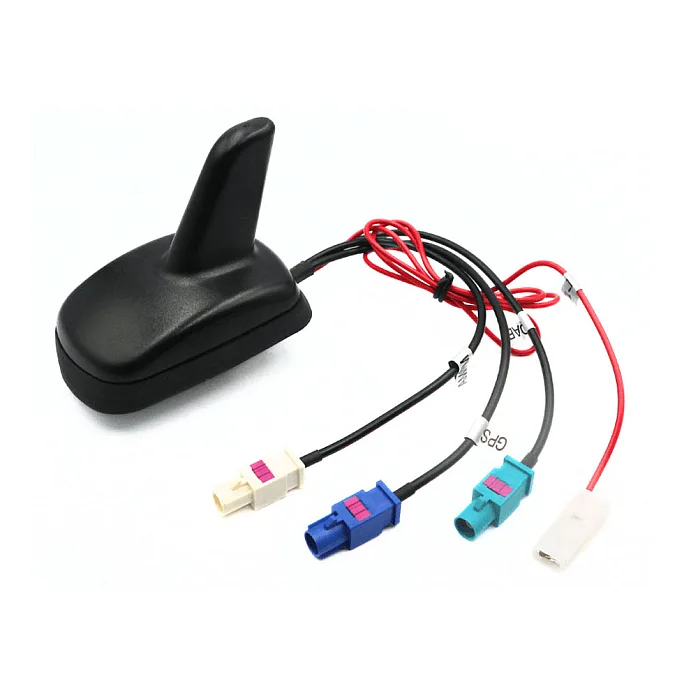 InCarTec 70-932 GPS / DAB+ / FM and AM vehicle Roof Mount Shark Fin Aerial with 5m Cable Set