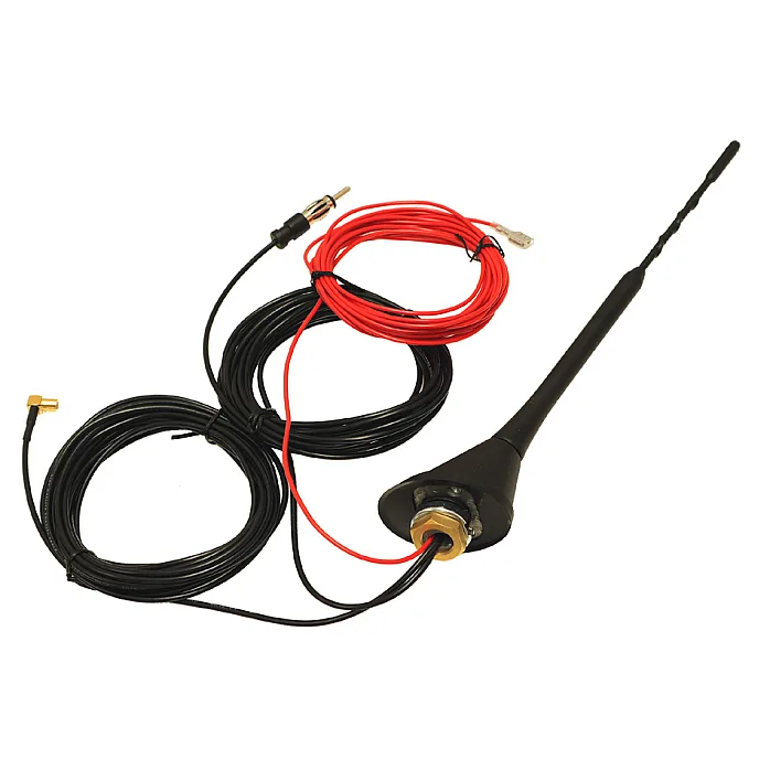 InCar Tec 70-964 DAB, AM, FM Active Amplified Roof Mount Antenna With 5m Cables