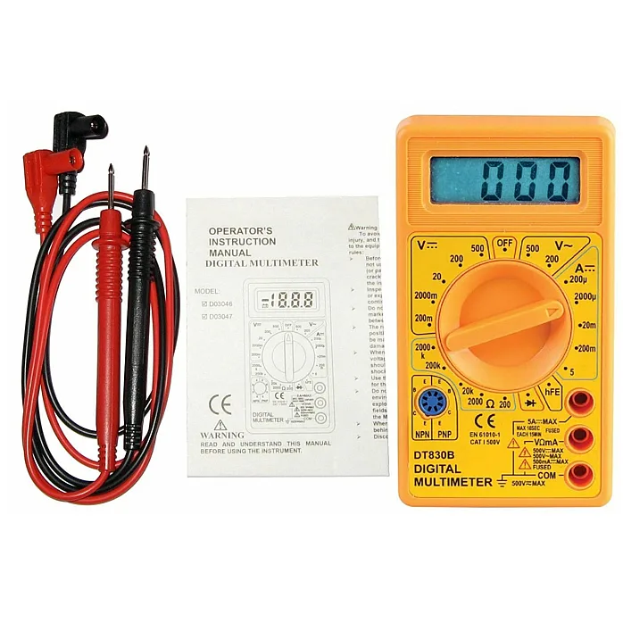 InCarTec 85-201 Digital Multimeter (500V AC/DC Manual Ranging)