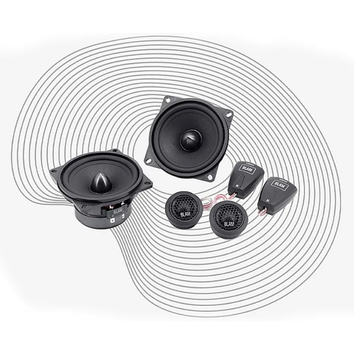 BLAM BL-100RFS (4") Hi-efficiency 2ohm, 2-Way Component Car Audio Speakers (PAIR)