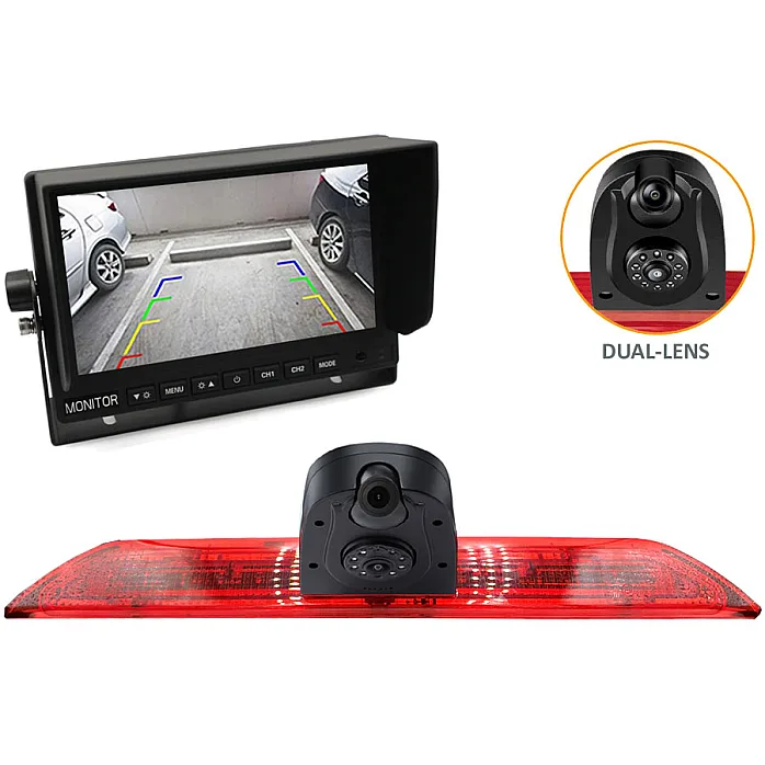 InCarTec CK-FOR-01-DUAL Ford Transit Dual Lens High Level Brake Light Camera And Monitor Kit