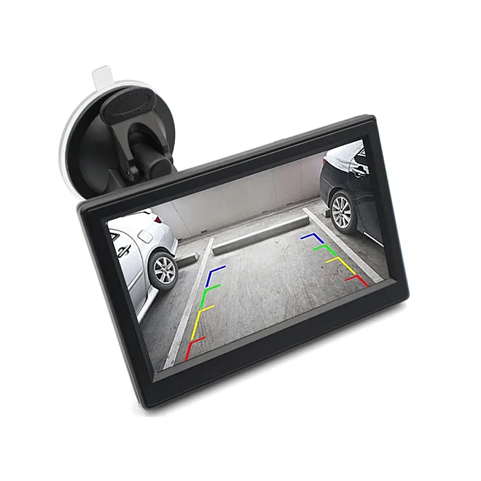 InCarTec CK-UNI-U120 Universal Adjustable Bracket Rear View Camera and 5" Standalone Monitor Kit