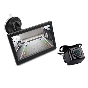 InCarTec CK-UNI-U120 Universal Adjustable Bracket Rear View Camera and 5" Standalone Monitor Kit