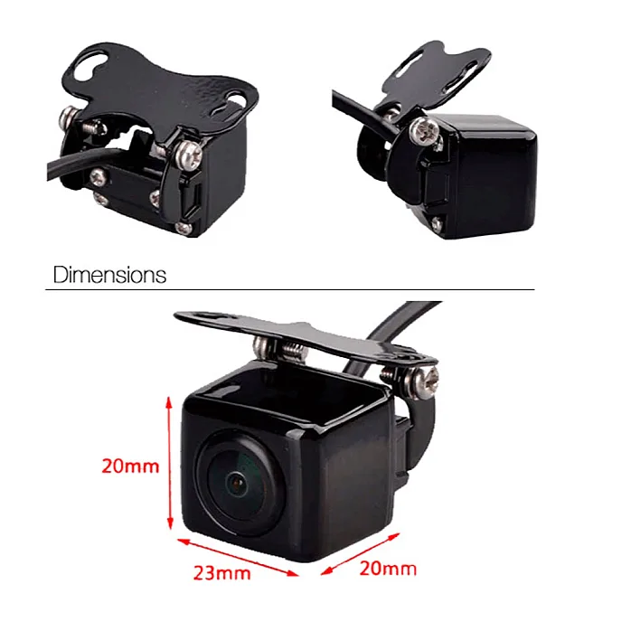 InCarTec CK-UNI-U120 Universal Adjustable Bracket Rear View Camera and 5" Standalone Monitor Kit