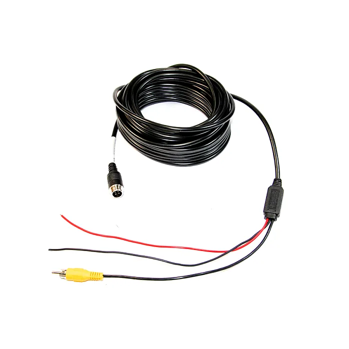 InCarTec CVC-CB-04-10 4 PIN Male to RCA Phono Cable Camera Cable 10m Conversion