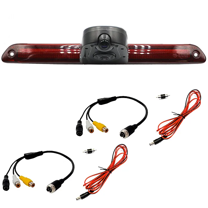 InCarTec Mercedes Dual Lens Brake Light Rear View Camera With 4 Pin Male To RCA Phono Converter Cable