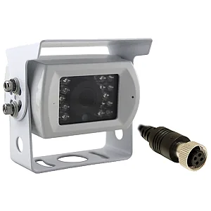 InCarTec CVC-UNI-301 White Rear View Heavy Duty Camera With Adjustable Bracket NTSC
