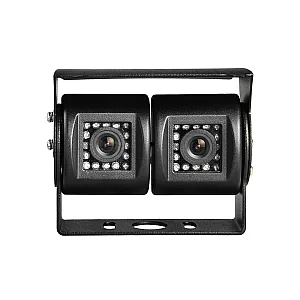 InCarTec CVC-UNI-329 Black Dual Lens Rear View Heavy Duty Camera with Adjustable Bracket NTSC