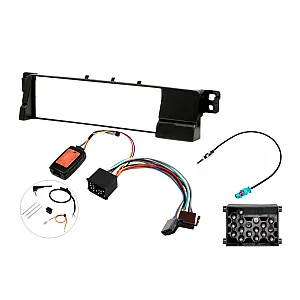BMW 3 Series E46 (Standard / Round Pin) Single Din Car Stereo Upgrade Fitting Kit (With SWC)