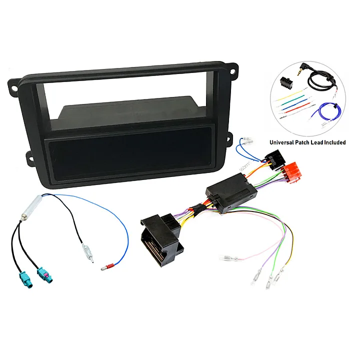 InCarTec FK-172-SWC1-T Volkswagen Single Din Stereo Upgrade Fitting Kit (Steering wheel controls) RCD300 RCD500