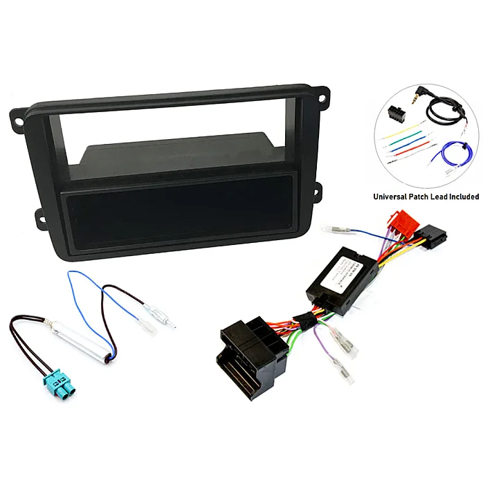 InCarTec FK-172-SWC5-D Volkswagen Complete Single Din Car Stereo Upgrade Fitting Kit