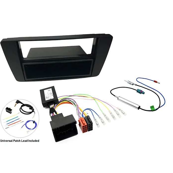 InCarTec FK-234-SWC1-S Skoda Single Din Stereo Upgrade Fitting Kit (Steering wheel controls) With Single Fakra