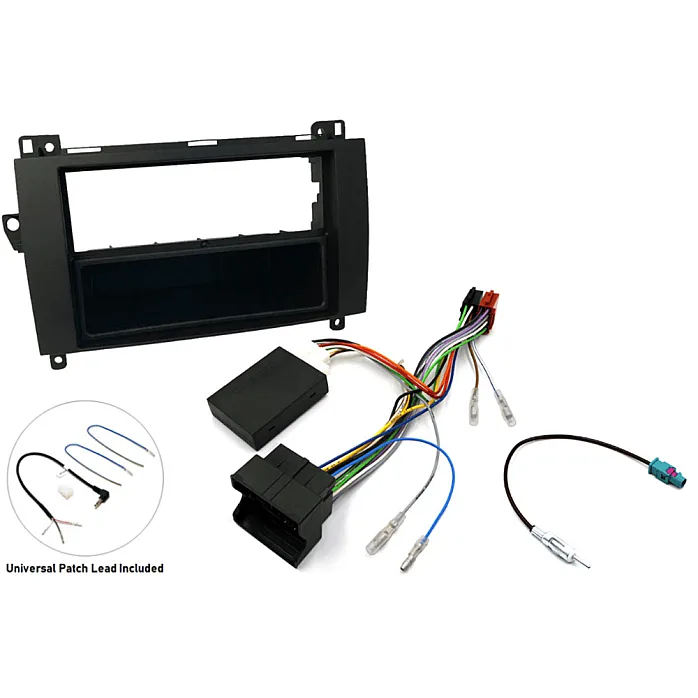 InCarTec FK-257-NTG2.5 Mercedes Single Din Stereo Upgrade Fitting Kit With Steering Controls (QUADLOCK)