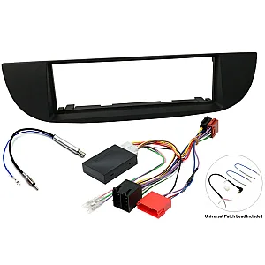 Fiat 500 (2008-2016) Single DIN Car Stereo Upgrade Fitting Kit (MATT BLACK)