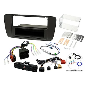 Seat Ibiza (2008-2017) Single / Double DIN Car Stereo Fitting Kit (Heated Seats, Matt Black)
