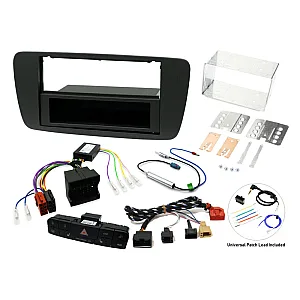 Seat Ibiza (2008-2017) Single / Double DIN Car Stereo Upgrade Fitting Kit (Heated Seats , Metallic Black)